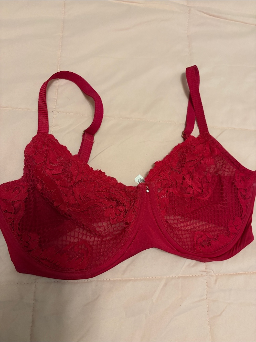 Le Mystere Red Lace Underwire Bra